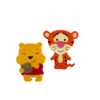 Aplique Tigrão e Pooh em Acrílico - 1 Unidade