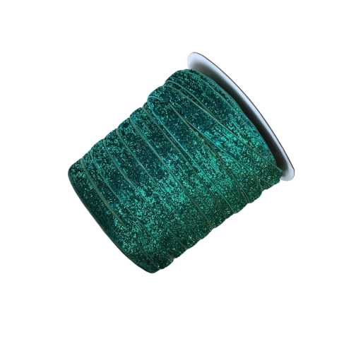 FITA GLITTER LUREX (10MM) - VERDE - 1 METRO
