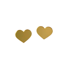 APLIQUE CORAÇÃO DOURADO ESPELHADO ACRÍLICO - 1 unidade