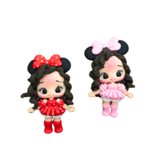 APLIQUE BISCUIT BONECA ROUPA MINNIE - 1 UNIDADE