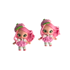 APLIQUE BISCUIT BONECA MORANGUINHO - 1 UNIDADE