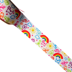 FITA SINIMBU ESTAMPADA ARCO ÍRIS (38MM) - comprar online