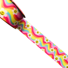 FITA SINIMBU ESTAMPADA FLOR SMILE (38MM) - comprar online