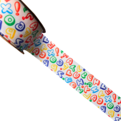 FITA SINIMBU ESTAMPADA ALFABETO (38MM) - comprar online