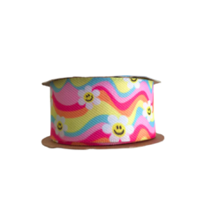 FITA SINIMBU ESTAMPADA FLOR SMILE (38MM)