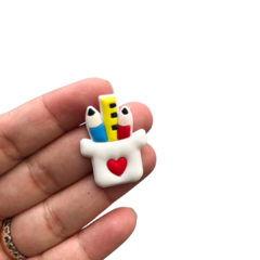 APLIQUE PORTA LÁPIS ESCOLAR EMBORRACHADO - 1 UNIDADE - comprar online