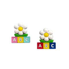 APLIQUE ESCOLAR FLOR ABC EMBORRACHADO - 1 UNIDADE - comprar online