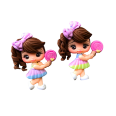 APLIQUE BISCUIT BONECA VESTIDO TIE DYE - 1 UNIDADE - comprar online