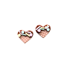 APLIQUE BISCUIT WAFFLE CORAÇÃO - 2 UNIDADE - comprar online