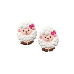 APLIQUE OVELHA DE LACINHO ROSA EMBORRACHADO - 1 UNIDADE - comprar online