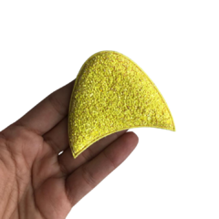 APLIQUE ORELHA GATINHO FLOCADA AMARELO NEON + TIRA PARA TIARA - 2 UNIDADES - comprar online
