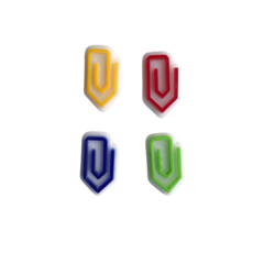 Aplique Clips Escolar Pequeno em acrílico para Laço - 1 Unidade