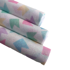 LONITA JUNINA BANDEIRINHAS COLORIDAS CANDY GLITTER FINO (25X68CM) - 1 UNIDADE