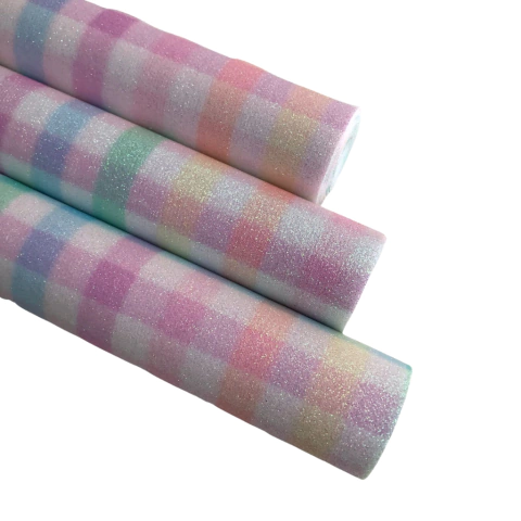 LONITA JUNINA XADREZ CANDY GLITTER FINO (25X68CM) - 1 UNIDADE