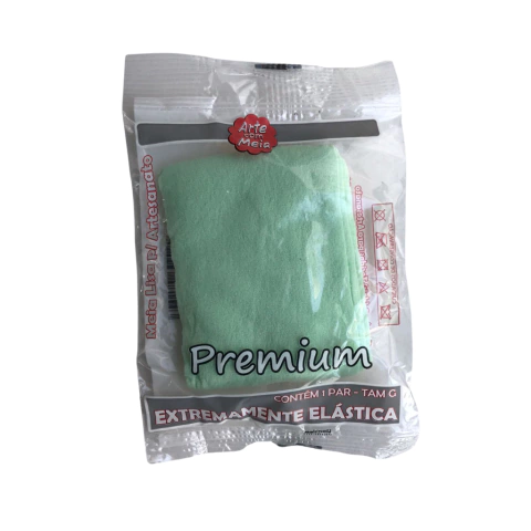 MEIA PARA ARTESANATO (PREMIUM) VERDE ÁGUA - ARTE COM MEIA - 2 UNIDADES