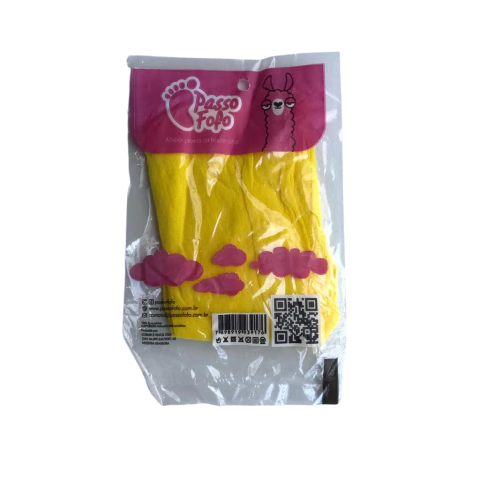 MEIA PARA ARTESANATO (AMARELO SOL) - PASSO FOFO - 1 UNIDADE