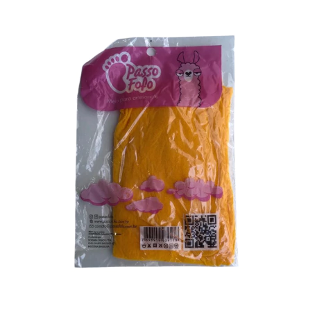 MEIA PARA ARTESANATO (AMARELO OURO) - PASSO FOFO - 1 UNIDADE
