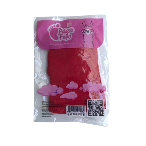 MEIA PARA ARTESANATO (VERMELHO) - PASSO FOFO - 1 UNIDADE
