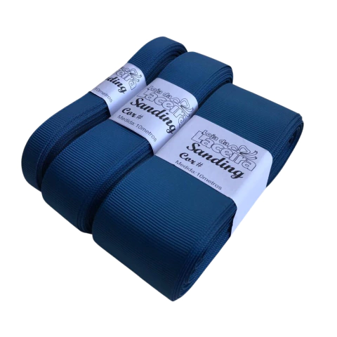 FITA GORGURÃO LISA SANDING COR 75 (AZUL)