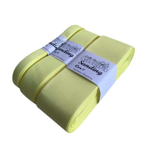 FITA GORGURÃO LISA SANDING COR 288 (AMARELO BB)