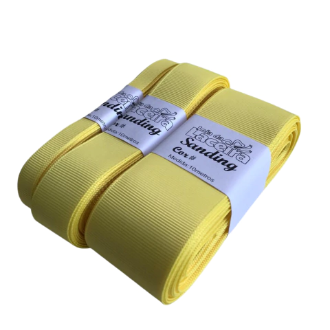 FITA GORGURÃO LISA SANDING COR 114 (AMARELO)