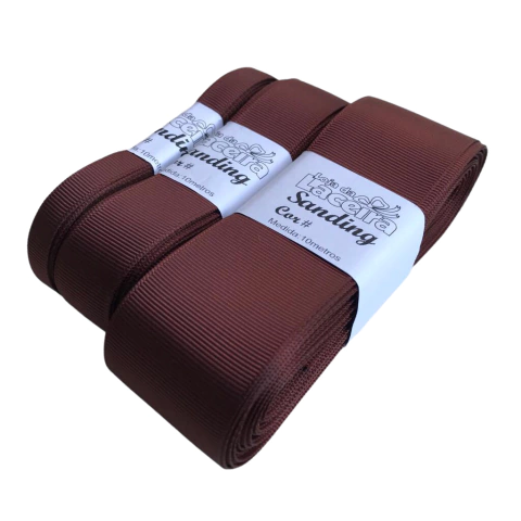 FITA GORGURÃO LISA SANDING COR 309 (MARROM)