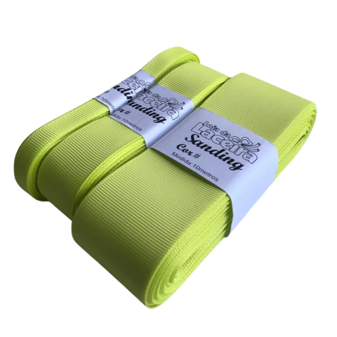 FITA GORGURÃO LISA SANDING COR 113 (AMARELO PISTACHE)
