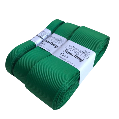 FITA GORGURÃO LISA SANDING COR 109 (VERDE BANDEIRA)