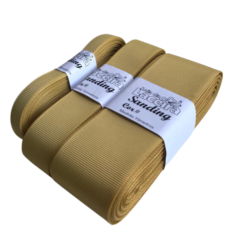FITA GORGURÃO LISA SANDING COR 189 (DOURADO)