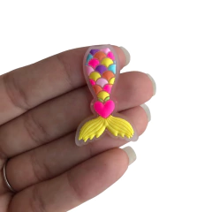 Aplique Rabo de Sereia Amarelo emborrachado - 1 unidade - comprar online