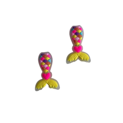 Aplique Rabo de Sereia Amarelo emborrachado - 1 unidade