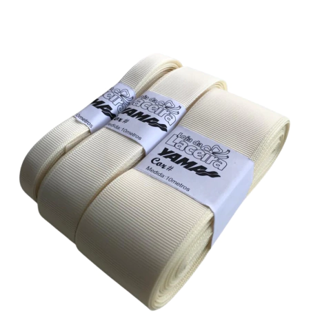 FITA GORGURÃO LISA YAMA COR 028 (ANTIQUE WHITE)
