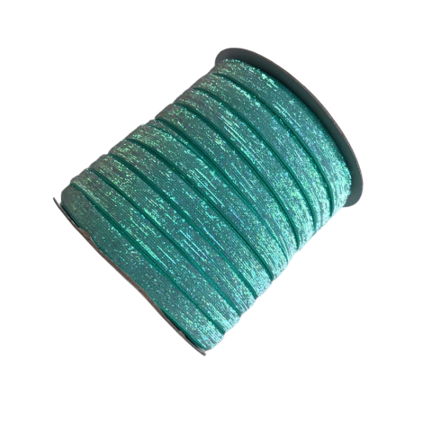 FITA GLITTER LUREX (10MM) - VERDE JADE - 1 METRO