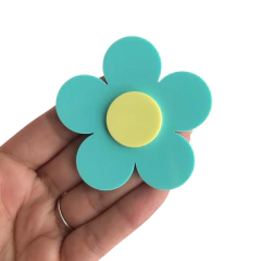 FLOR DE ACRÍLICO 6 CM - 1 UNIDADE - Loja da Laceira