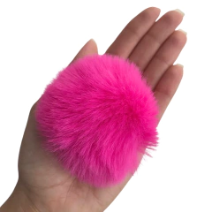 POMPOM PELINHO LISO (7CM) - 1 UNIDADE - Loja da Laceira