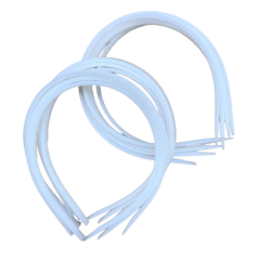 TIARA DE DENTINHO CONFORT 10MM BRANCA - DUZIA