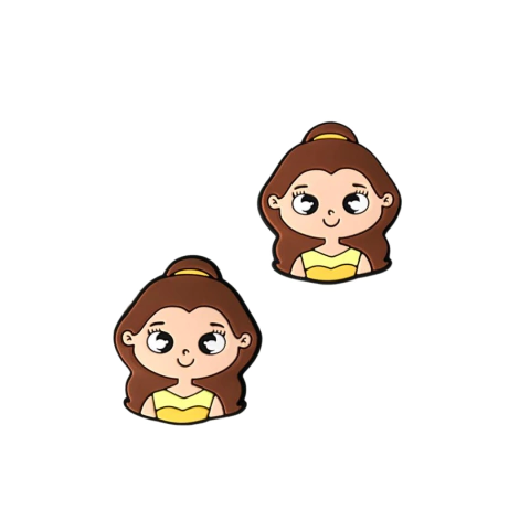 Aplique Princesa Bela Emborrachado - 1 unidade