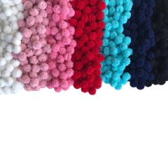 POMPOM MALHA TELINHA CORES FORTES (1.5CM) - 10 UNIDADES