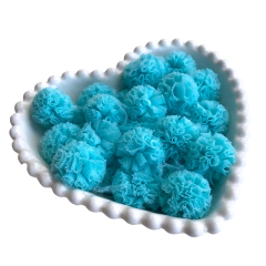 POMPOM MALHA TELINHA CORES FORTES (2.5CM) - 4 UNIDADES - Loja da Laceira