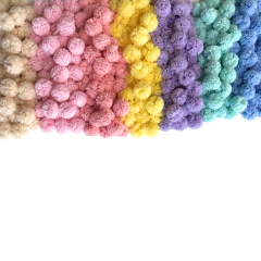 POMPOM MALHA TELINHA CORES CANDY (2.5CM) - 4 UNIDADES