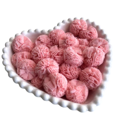 Imagem do POMPOM MALHA TELINHA CORES CANDY (2.5CM) - 4 UNIDADES