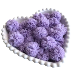 POMPOM MALHA TELINHA CORES CANDY (2.5CM) - 4 UNIDADES - Loja da Laceira