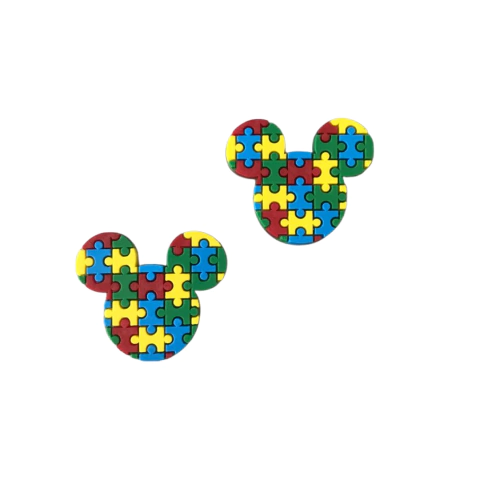 Aplique Mickey Autismo Emborrachado - 1 unidade