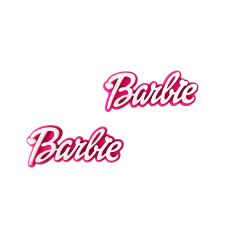 Aplique Nome Barbie Emborrachado - 1 unidade