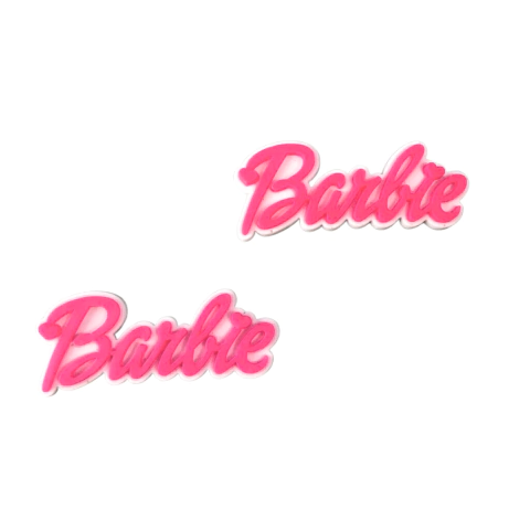 Aplique Nome Barbie Emborrachado - 1 unidade