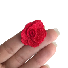 APLIQUE FLOR DE TECIDO CORES FORTES (2,5CM) - 6 UNIDADES - comprar online