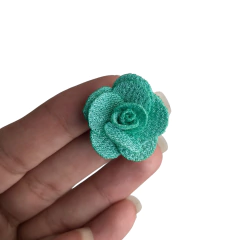 APLIQUE FLOR DE TECIDO CORES FORTES (2,5CM) - 6 UNIDADES - Loja da Laceira