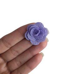 APLIQUE FLOR DE TECIDO CORES CANDY (2,5CM) - 6 UNIDADES - comprar online