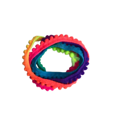 FITA DE POMPOM COLORIDO NEON - 1 METRO