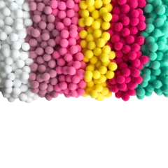 POMPOM MINI TONS QUENTES (10MM) - 100 UNIDADES